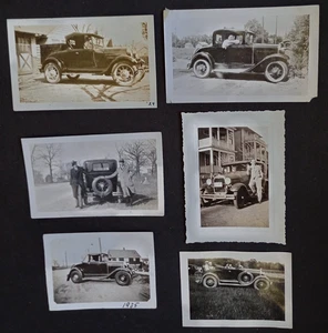 Vintage 1920s-30s Model A Ford Original Lot 6 Snapshots - Picture 1 of 6