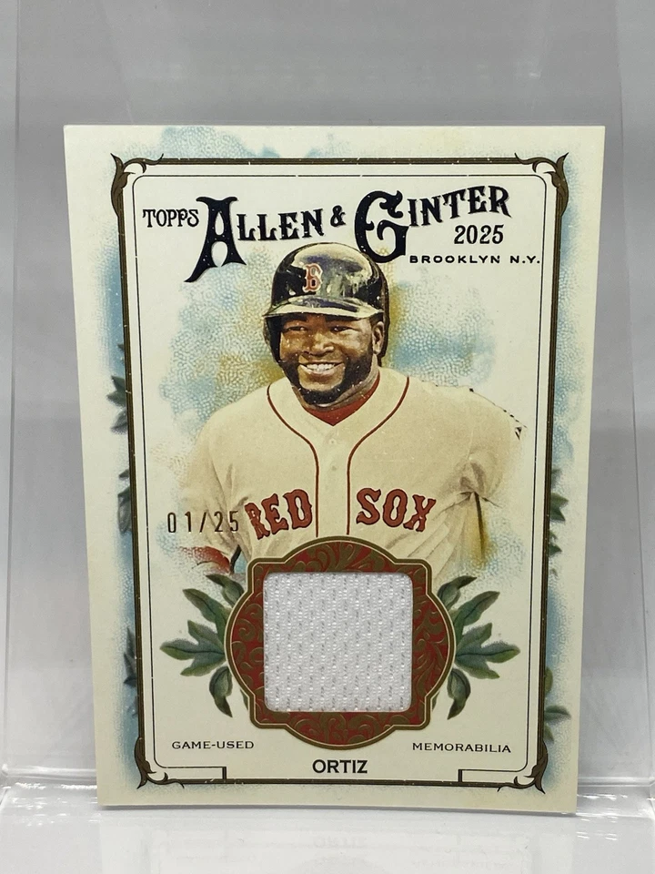 2025 A&G David Ortiz Game-Used Relic /25 #01/25 Red Sox HOF - Image 1 of 1