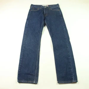 Pantalones de mezclilla Levis 505 para hombre 29x32 azul calce recto regular lavado oscuro - Imagen 1 de 10