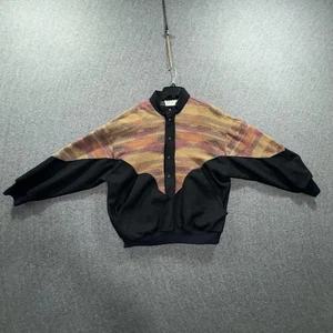 Vintage Pioneer Wear Pullover Mens Medium Black Wool Blend Western Aztec USA 90s - Picture 1 of 12