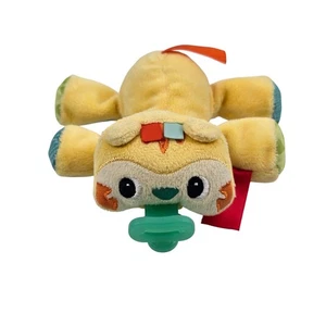 Bright Starts Cozy Coos Stuffed Plush Tiger Tabby Cat Yellow Pacifier Pal Toy - Picture 1 of 5