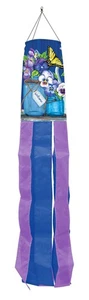 Briarwood Lane Butterflies and Pansies Spring Windsock - Picture 1 of 2