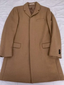 Club Monaco Brown Beige Coat Italian Fabric 38 Medium Slim Fit - Picture 1 of 12