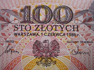 Poland 100 Zlotych 1986 Unc Polski National Bank World Currency Money h2803 - Picture 1 of 3