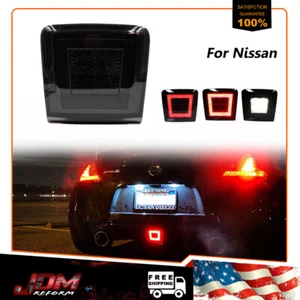 For 2009-up Nissan 370Z White/Red LED Rear Fog Light Reverse Brake Lamp 3 IN 1 - Picture 1 of 12