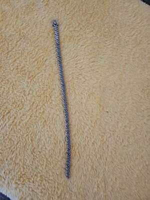 Collar de tenis de 2 quilates de dos diamantes de plata de ley (dañado) para piezas Foto 1 de 4