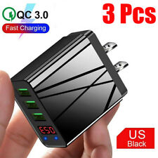 3pack 3 Port Fast Quick Qc 3.0 USB Hub Wall Charger Power Charge Adapter US Plug