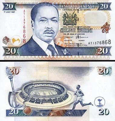 Kenya 20 Shillings 1997, UNC, P-35b - Image 1 of 3