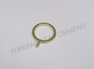 10 anelli per bastone tende di diametro da 22 a 25mm, colore oro lucido