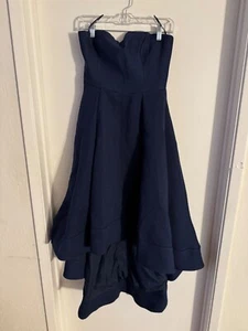 Women"C/MedCollective" navy strapless layered gown. Size Small - Picture 1 of 2