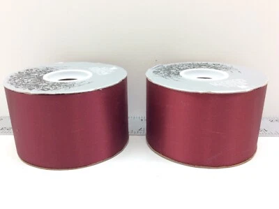 2 - McGinley Satin Ribbon 2 1/2" x 50 yards Burgundy - Image 1 of 4