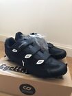 CYCLINGDEAL Cycle Shoes Black White Mens UK Size 12 EU 47 Cleats Included