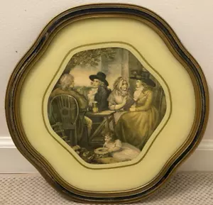 Vtg Art Manner of George Morland Vintage Print "Return Visit" Mezzograture - Picture 1 of 7