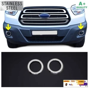 For Ford Transit Chrome Fog Light Frame 2 Pcs. 2014-2018 Models. Stainless Steel - Bild 1 von 5