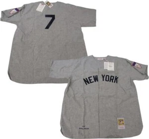 New 1951 Mickey Mantle #7 Yankees Men Mitchell & Ness AUTHENTIC Wool Jersey $250 - Picture 1 of 10