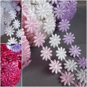 Flower trim Braid satin lace ribbon crafts sewing card dolls embelishment dress - Picture 1 of 6