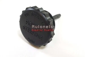 Black Power Steering Pump Saginaw reservoir cap lid dipstick HotStreet Rod Chevy - Picture 1 of 2