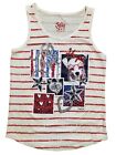 Justice Girls Tank Celebrate You! Best Friend Size 14 Red White Blue