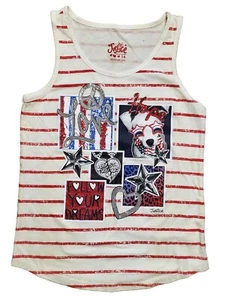 Justice Girls Tank Celebrate You! Best Friend Size 14 Red White Blue Patriotic - Picture 1 of 5