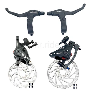 TRP Spyke MTB Disc Brake Caliper Set, PM Mount, 180/160mm w/Rotors+ML800 Lever - Picture 1 of 10