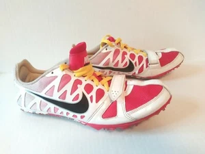 NIKE ZOOM RIVAL RED/WHITE SPRINT TRACK SPIKES SIZE 10.5 / EUR 44.5 / UK 9.5 - Picture 1 of 5