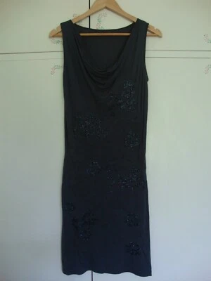 LTS Long Tall Sally Women's Soft Grey Stretchy Beaded Tunic Dress Top - Size XS - Image 1 of 4