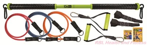 GOFIT Resist-A-Bar Gym Kit- Bar, 3 Power Tubes, Handles, Anchors & More - GF-RBK - Picture 1 of 7