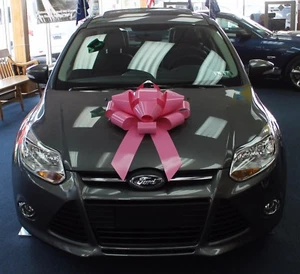 22" Big Pink Suction Cup Car Bow - Made In USA - Picture 1 of 2