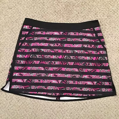 Lady Hagen Skort Size 12 Short Pink Paisley Pockets - Image 1 of 4