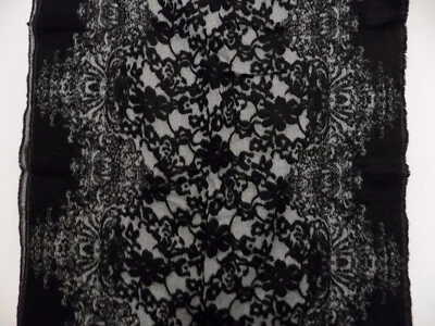 NWT Lane Bryant one size silver gray & black lacy look long neck scarf - Image 1 of 2