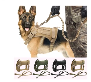 Tactical Dog Harness with Handle No-pull Large Military Dog Vest US Working Dog - Picture 1 of 33