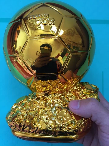 World Golden Ball Trophy Ballon D'OR Award Football Soccer Gold Souvenirs 20CM Cover