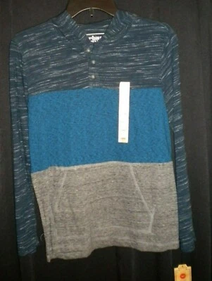 NUEVO CON ETIQUETAS URBAN PIPELINE NIÑOS JÓVENES CAMISA GRANDE CON CAPUCHA MANGA LARGA 3 COLORES BOLSA Foto 1 de 2