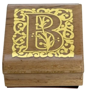 Crafty Rubber Stamp Letter B Monogram Initial Card Making Paper Crafting Square - Picture 1 of 6