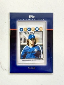 2008 Topps Silk Collection Magglio Ordonez /50 Detroit Tigers Baseball Card - Picture 1 of 2