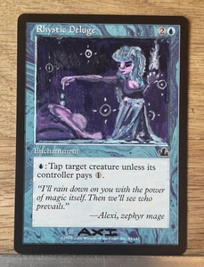 Rhystic Deluge, ALTERED Hand-Painted MTG Card. 1 of 1 signed painting by AXI - Picture 1 of 10