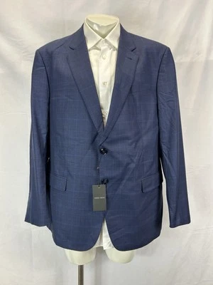 Giorgio Armani Soft Super 180’S Navy Plaid Suit 2-Bt Sz EU 58 R/ US 48 R/ W 42 - Image 1 of 4
