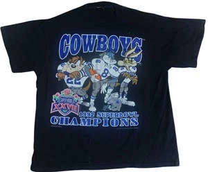 Dallas Cowboys 1992 Superbowl Champions Vtg Looney Tunes T Shirt Mens XL Single - Picture 1 of 7