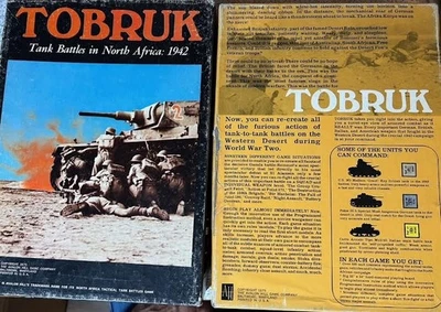 Tobruk JUEGO DE CAJA ABIERTA de Avalon Hill Foto 1 de 4