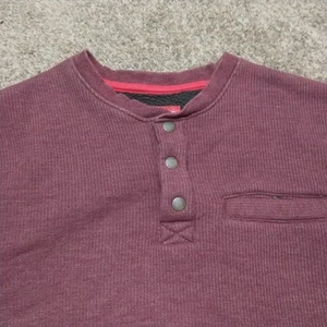 Coleman Herren Sherpa gefütterter Thermo Henley Pullover weinrot Größe Large - Bild 1 von 8