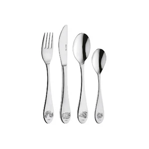 Oruga Nimmersatt 19409 Juego de cubiertos para niños Oruga Nimmers, plata, 4 piezas (1 juego) - Imagen 1 de 1