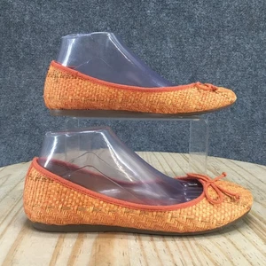 Franco Sarto Shoes Womens 8.5M Zapp Ballet Flates Woven Weaved Orange Casual - Picture 1 of 16