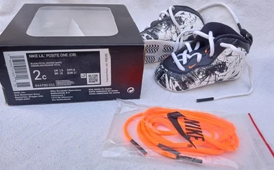 Botín de cuna Nike Lil Posite One - TALLA 2C - 644790-011 roto negro blanco CB Foto 1 de 4