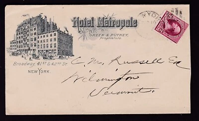 HOTEL METROPOLE - 1890, NEW YORK, N.Y. - Image 1 of 2