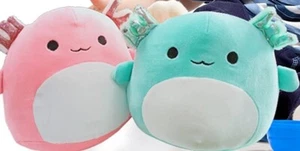 Axolotl Tier Quetsch Plüschtier 8 Zoll Junge und Mädchen 2er-Pack Quetschkissen Neu. - Bild 1 von 11