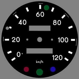 Disco de velocímetro adecuado para Trabant 601 Trabi velocímetro esfera km/h vintage RDA - Imagen 1 de 1