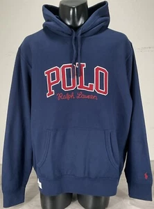 Polo Ralph Lauren Fleece Lined Hooded Sweatshirt XL Navy $148 - Picture 1 of 7