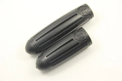 Vintage Bicycle Bike Long Short Handlebar Grips Rubber Black - Image 1 of 2