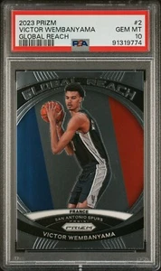 Panini Prizm Victor Wembanyama Global Reach Rookie RC #2 2023 PSA 10 - Imagen 1 de 2