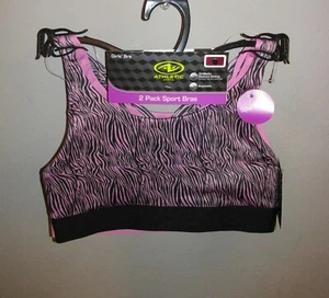 Girls 2 PACK Strappy Racerback Sport Bras (Size Med - 32) BRAND NEW W TAGS - Picture 1 of 4